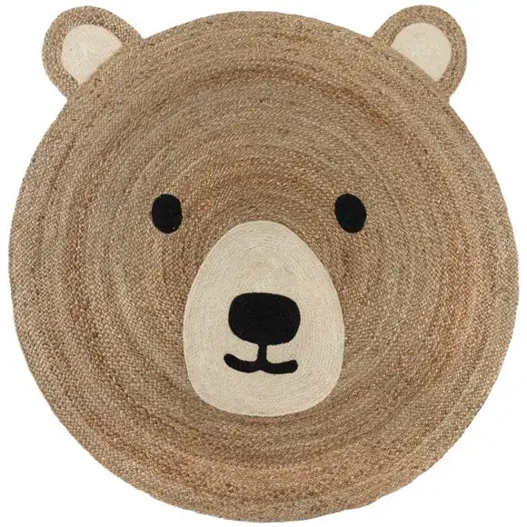 Dunelm Jute Bear Circle Rug 4 Dunelm Jute Bear Circle Rug - Image 2
