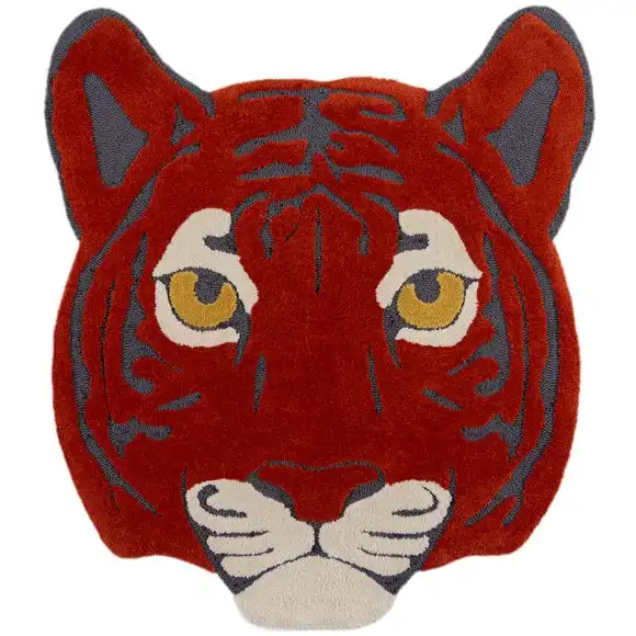 Dunelm Terry Tiger Face Rug 4 Dunelm Terry Tiger Face Rug - Image 2