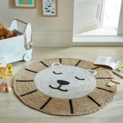 Dunelm Jute Lion Circle Rug