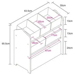 Petit Pascal Kid's Mermaid 3 Tier Storage Organiser -kids bedding Shop 30777564 alt05
