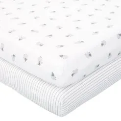 Dunelm Pack Of 2 Counting Sheep Cotton Fitted Sheets