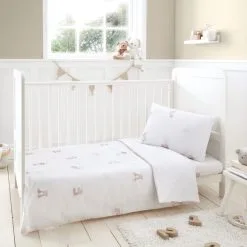 Dunelm Baby Bears 100% Cotton Cot Bed Duvet Cover And Pillowcase Set