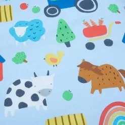 Dunelm Farmyard Blue Duvet Cover And Pillowcase Set -kids bedding Shop 30792041 alt04