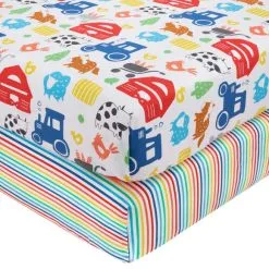 Dunelm Pack Of 2 Farmyard Fitted Sheets