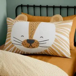 Dunelm 3D Lion Single Yellow Duvet Cover And Pillowcase Set -kids bedding Shop 30792049 alt02