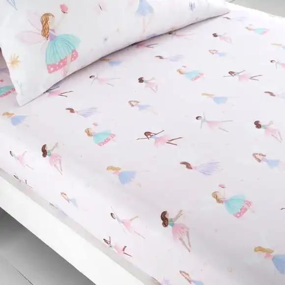 Dunelm Meadow Fairies Pack Of 2 Fitted Sheets 4 Dunelm Meadow Fairies Pack Of 2 Fitted Sheets - Image 2