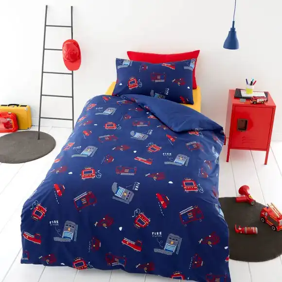Dunelm Fire Engine Duvet Cover And Pillowcase Set 4 Dunelm Fire Engine Duvet Cover And Pillowcase Set - Image 2