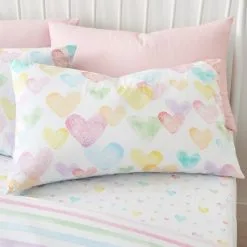 Dunelm Rainbow Hearts Duvet Cover And Pillowcase Set 10 Dunelm Rainbow Hearts Duvet Cover And Pillowcase Set -kids bedding Shop 30792070 alt03