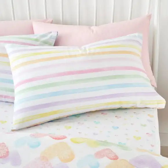 Dunelm Rainbow Hearts Duvet Cover And Pillowcase Set 6 Dunelm Rainbow Hearts Duvet Cover And Pillowcase Set - Image 4