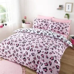 Dunelm Pack Of 2 Leopard Duvet Cover And Pillowcase Set -kids bedding Shop 30792076 alt02