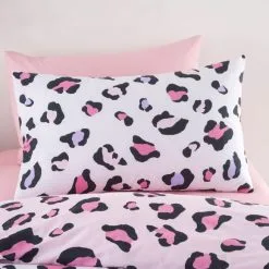 Dunelm Pack Of 2 Leopard Duvet Cover And Pillowcase Set -kids bedding Shop 30792076 alt04
