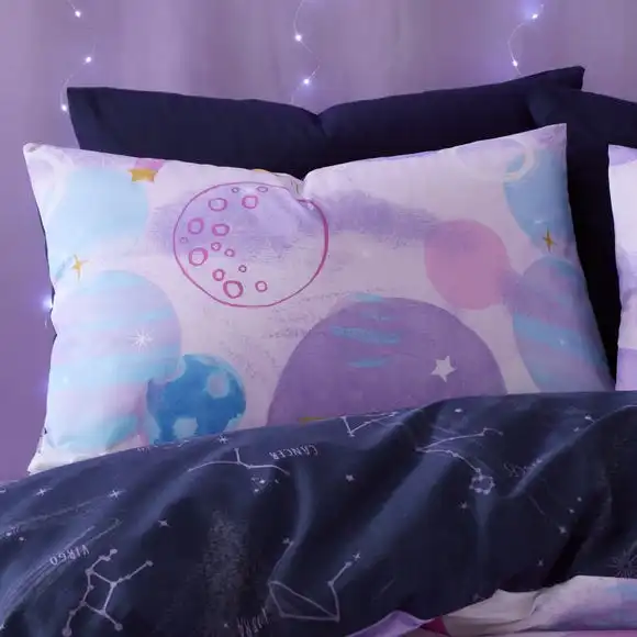Dunelm Lilac Space Duvet Cover And Pillowcase Set 5 Dunelm Lilac Space Duvet Cover And Pillowcase Set - Image 3