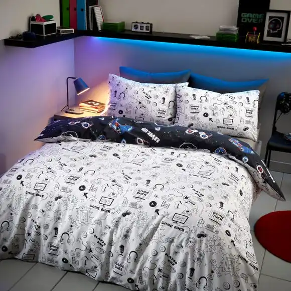 Dunelm Game Over Duvet Cover And Pillowcase Set 4 Dunelm Game Over Duvet Cover And Pillowcase Set - Image 2