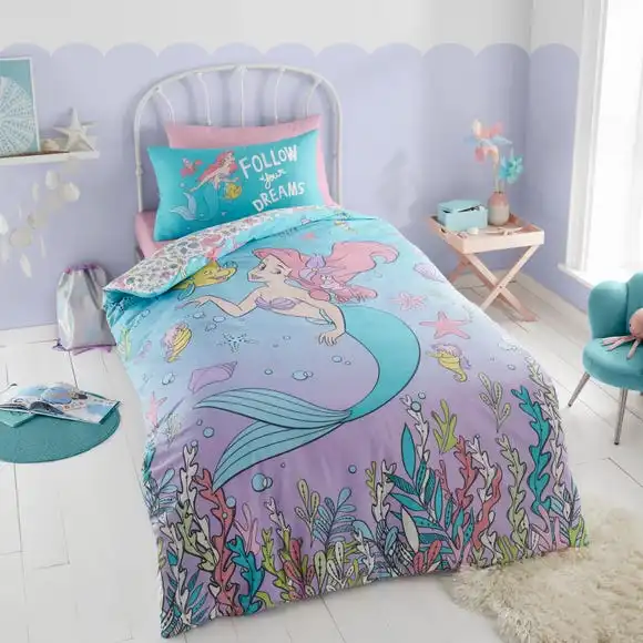 Disney The Little Mermaid Duvet Cover And Pillowcase Set 3 Disney The Little Mermaid Duvet Cover And Pillowcase Set