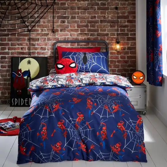 Marvel Spider-Man Navy Duvet Cover And Pillowcase Set 3 Marvel Spider-Man Navy Duvet Cover And Pillowcase Set