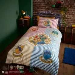 Warner Brothers Harry Potter Houses Duvet Cover And Pillowcase Set