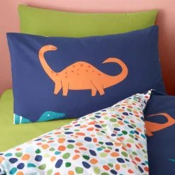 Dunelm Pack Of 2 Bright Dinosaur Duvet Cover And Pillowcase Set -kids bedding Shop 30793970 alt03
