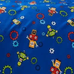 Dunelm Robots Blue Duvet Cover And Pillowcase Set -kids bedding Shop 30799757 alt03