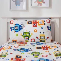 Dunelm Robots Blue Duvet Cover And Pillowcase Set -kids bedding Shop 30799757 alt04